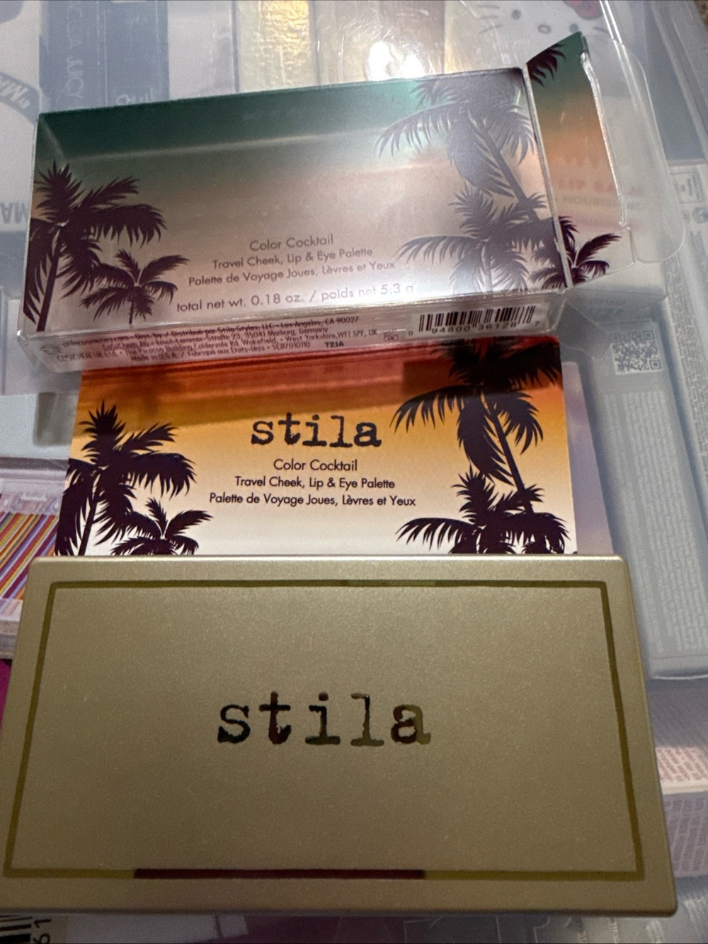 a Stila Color Cocktail Travel Cheek, Lip & Eye Palette